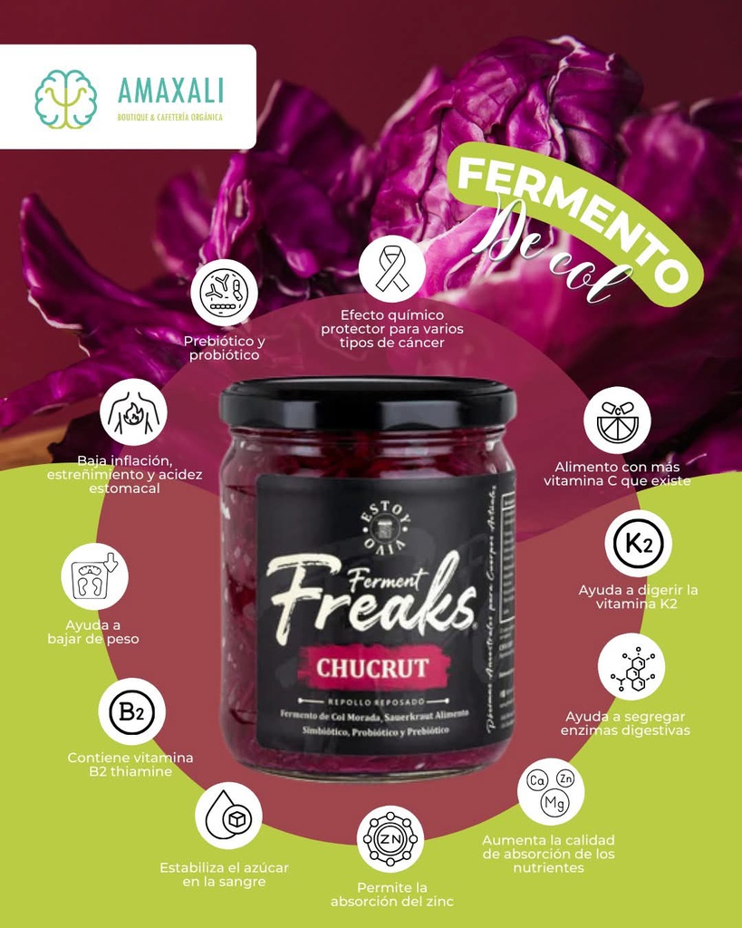Chuckut morado Probiótico y prebiótico en una sola presentación